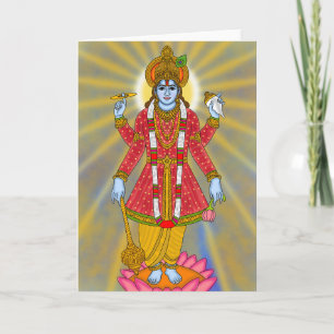 Cartão de Boas-vindas do Senhor Vishnu