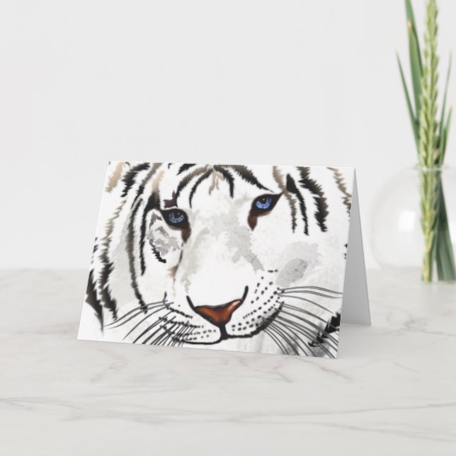 Cartão de Boas Vindas do Tigre Branco (Frente)