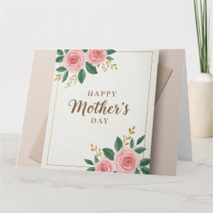 Cartão de Boas-vindas Dobrado dia feliz das mães 