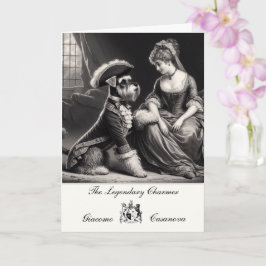 Cartão de Boas-Vindas Dobrado do Casanova Schnauze