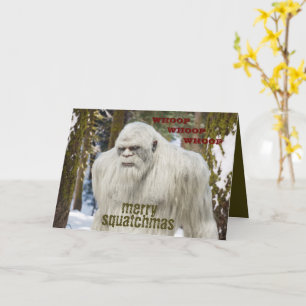 Cartão de Boas Vindas Dobrado pé grande, sasquatch