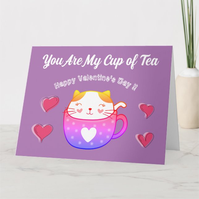 Cartão de Boas Vindas Dobrado - você é minha xícar (Frente)