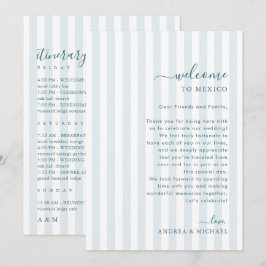 Cartão de Boas-Vindas e Itinerário de Casamento co