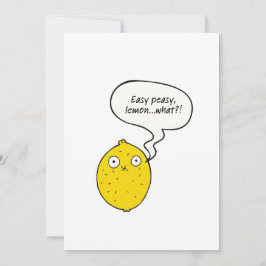 Cartão de Boas-Vindas Easy Peasy Lemon What?!