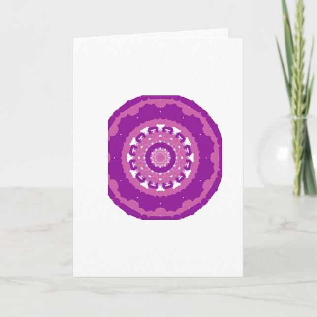 Cartão de Boas-Vindas em Branco com Mandala Vibran (Frente)
