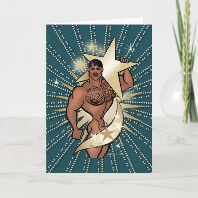Cartão de Boas Vindas Estrela de Ouro Hunk (Frente)