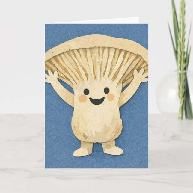 Cartão de Boas Vindas Fun Mycelium Cogumelo (Frente)
