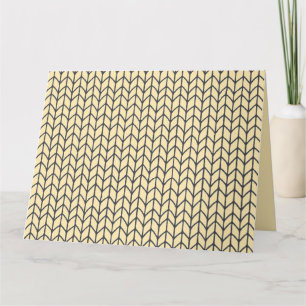 CARTÃO DE BOAS-VINDAS GRANDE PRETO CREAM KNIT / Ho