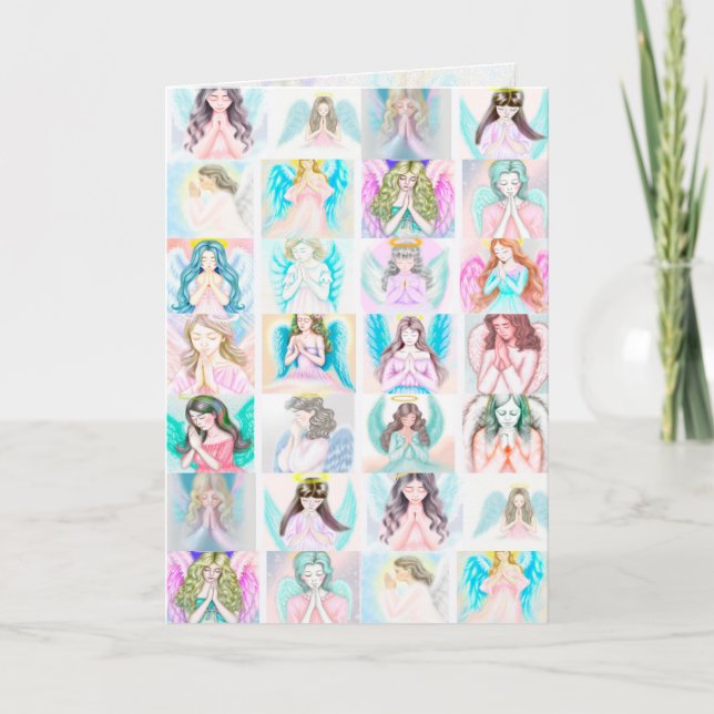 Cartão de Boas-Vindas/Nota de Orações de Anjo (Frente)