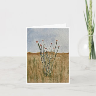 Cartão de Boas-Vindas Ocotillo do Deserto de Chihu