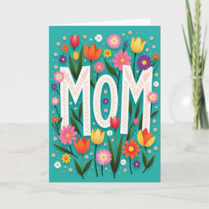 Cartão de Boas-Vindas para a Mamãe Floral