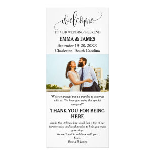Cartão de Boas-Vindas para Casamento de Destino