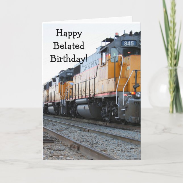 Cartão de boas-vindas para o comboio de aniversári (Frente)