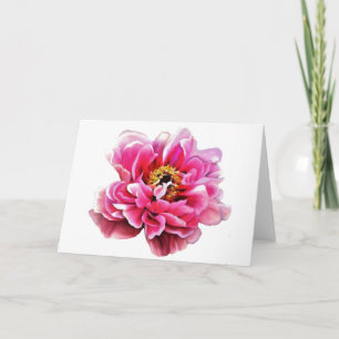 Cartão de Boas Vindas Peônia Rosa