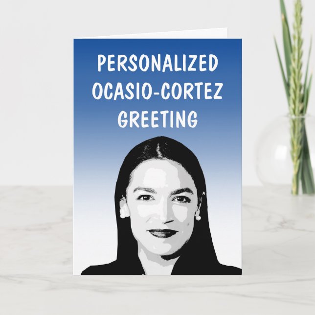 Cartão de Boas-Vindas Personalizado AOC / Ocasio-C (Frente)
