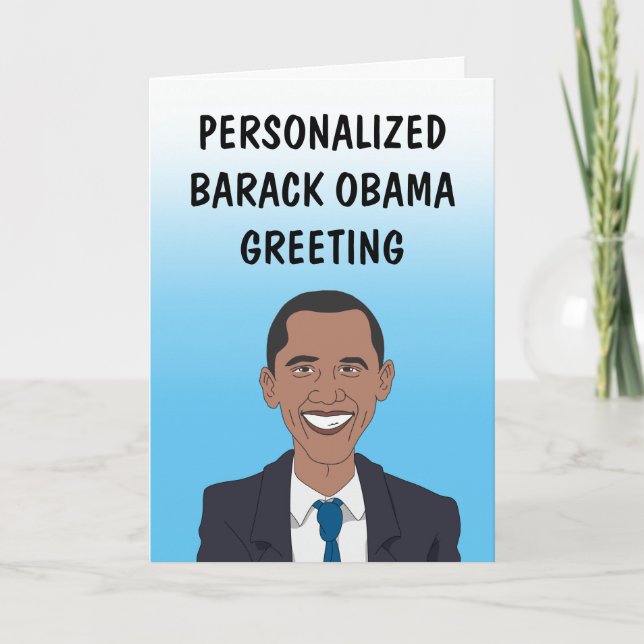 Cartão de Boas-Vindas Personalizado Barack Obama (Frente)