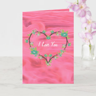 Cartão de Boas-Vindas Personalizado Coração Rosa L