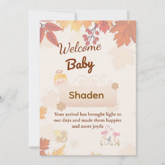 🍂 Cartão de Boas-Vindas Personalizado de Outono p