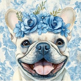 Cartão de Boas-Vindas Personalizado do Bulldog Fra