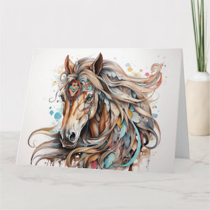 Cartão de Boas-Vindas Personalizado para Cavalo