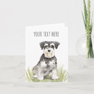 Cartão de Boas-Vindas Personalizado para Schnauzer