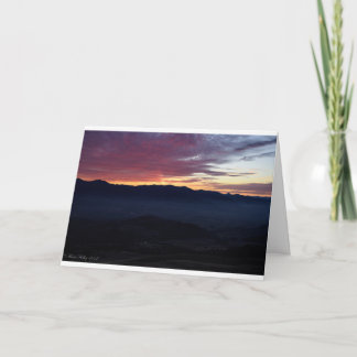 Cartão de Boas-vindas Pôr do Sol em Branco sobre a