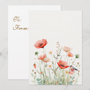 Cartão de Boas-Vindas Prado em Aquarela, Floral El