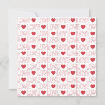 Cartão de Boas Vindas Quadrado com Estampa de Amor