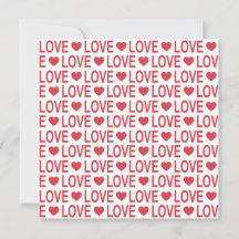 Cartão de Boas Vindas Quadrado com Padrão de Amor