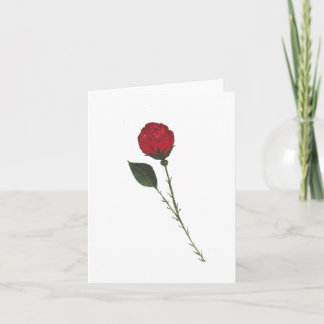 Cartão de Boas Vindas Rosa Vermelha