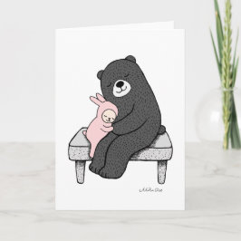 Cartão de Boas Vindas Urso & Coelho Arte do Amor d