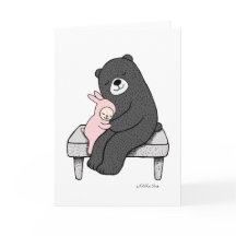 Cartão de Boas Vindas Urso & Coelho Urso Amor Coel