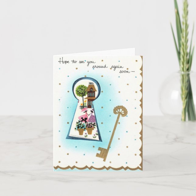 Cartão de Boas-vindas Vintage (Frente)