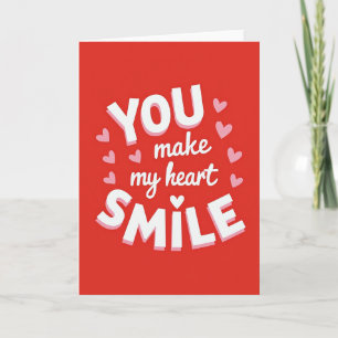 Cartão de Boas-Vindas Você Faz Meu Coração Sorrir