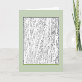 Cartão de Boas-vindas 'Zen Bamboo' em Branco