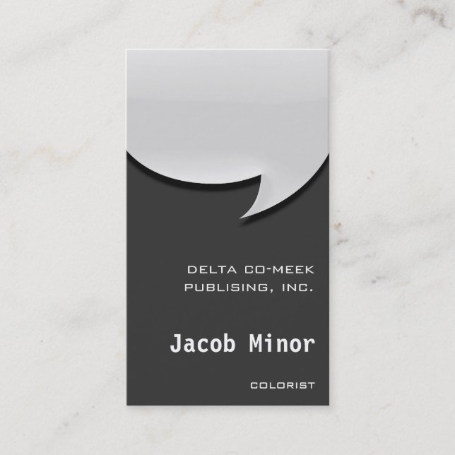 Cartão de bolha do discurso [3d] (Frente)