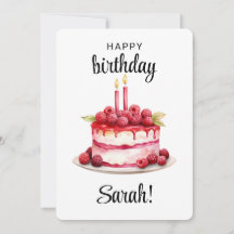 Cartão de Bolo de 2º Aniversário Personalizado par