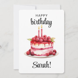 Cartão de Bolo de 2º Aniversário Personalizado par