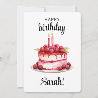 Cartão de Bolo de 2º Aniversário Personalizado par