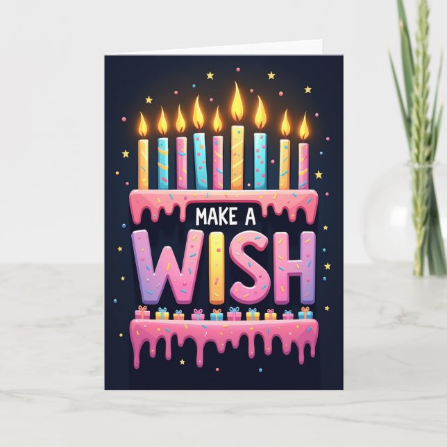 Cartão de Bolo de Aniversário (Frente)