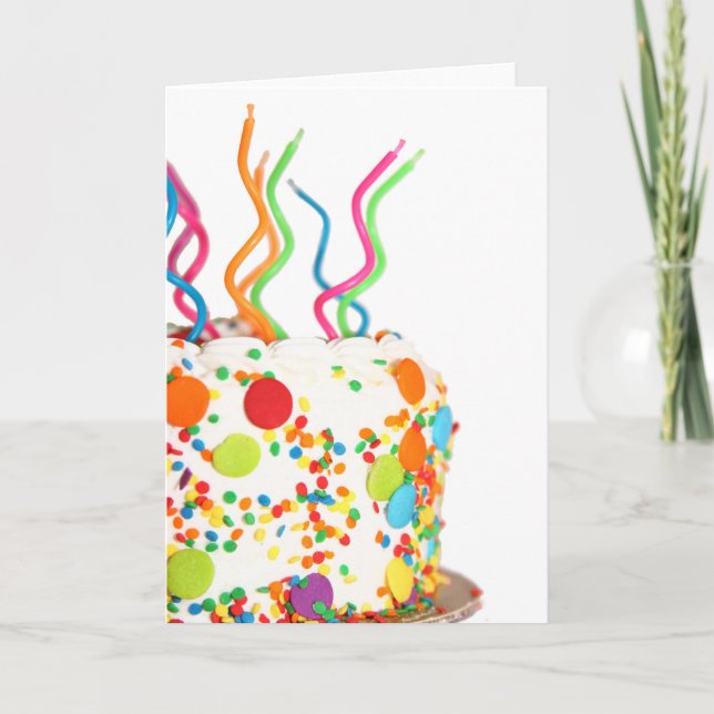 Cartão de Bolo de Aniversário (Frente)