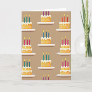 Cartão de Bolos Alegres de Papel Kraft