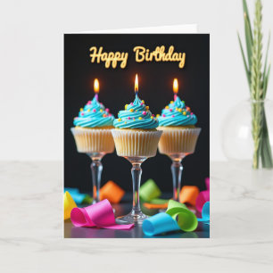 Cartão de Bolos de Aniversário Doce