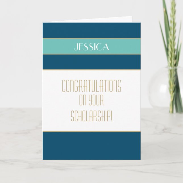 Cartão de bolsa de congratulações (Frente)