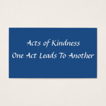 Cartão de bondade para atos simples