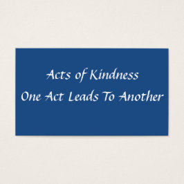 Cartão de bondade para atos simples