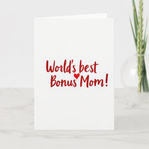 Cartão de Bônus Mãe do Mundo Vermelho Rascunho