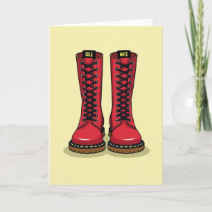 Cartão de Botas de Amor da Sola
