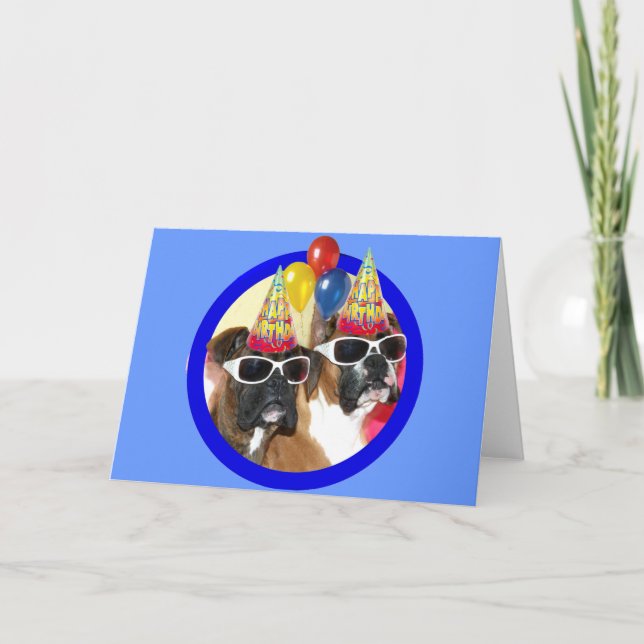 Cartão de Boxas Feliz de Aniversário (Frente)
