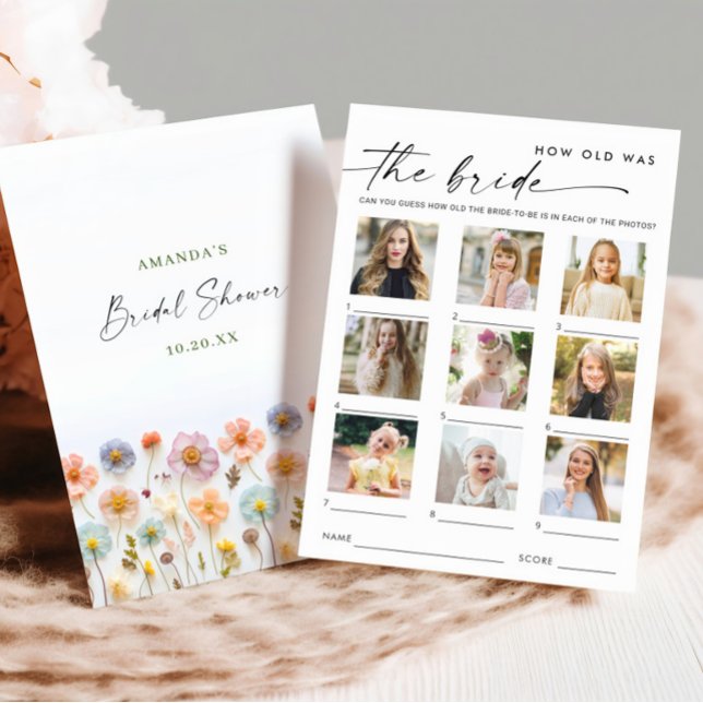 Cartão de Brida de Flores Selvagens Pastel Rosa (Criador carregado)